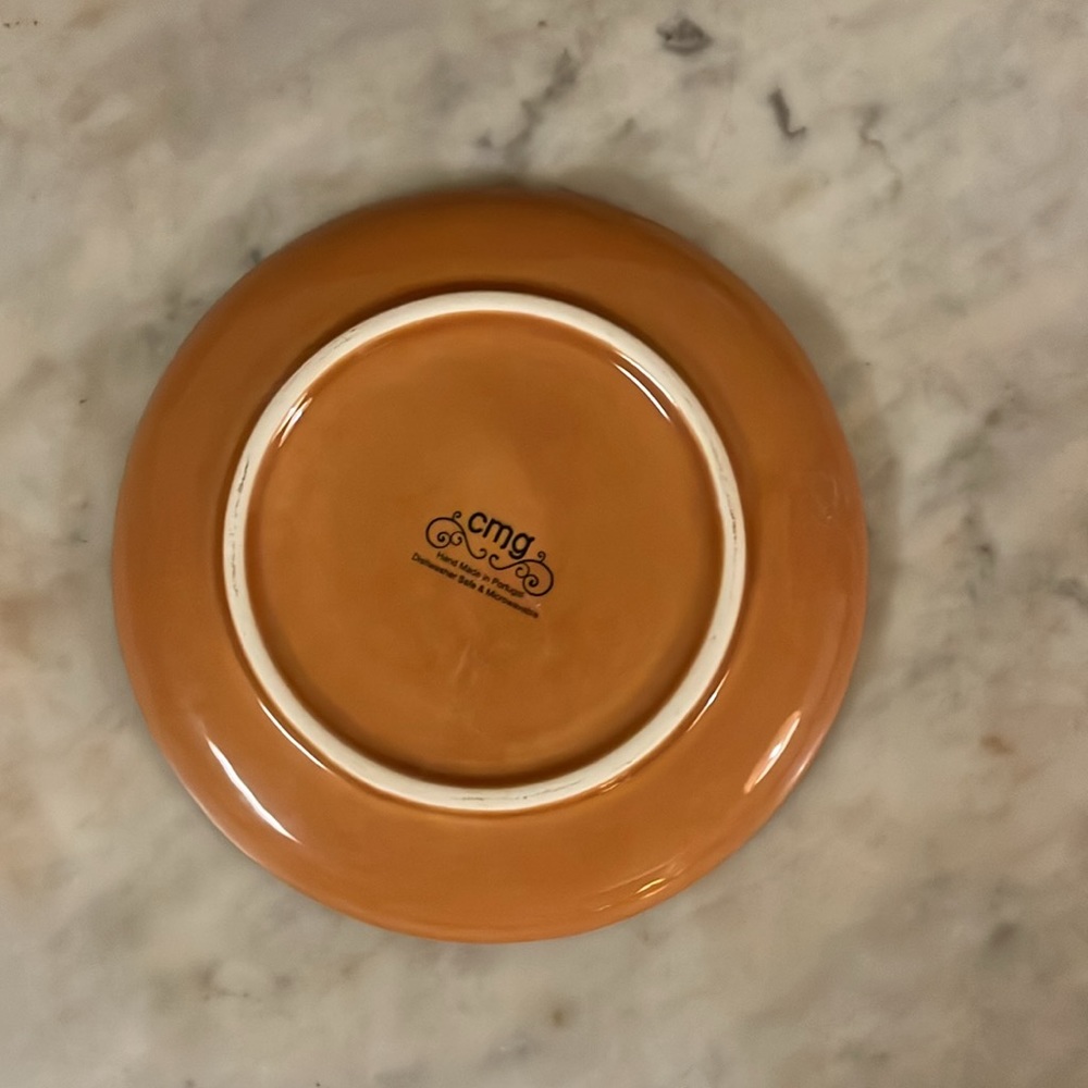 CMG-Made In Portugal 🇵🇹-Small-Orange-Pumpkin-Plate-7” - Picture 9 of 12